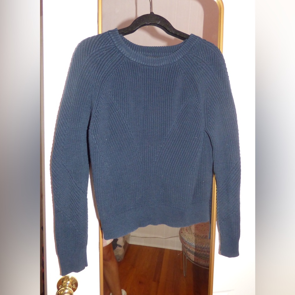 Navy knit crew sweater